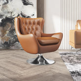 Premium Office Chair with Wingback Design-Wooden Crest