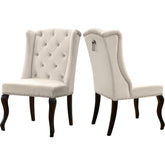 Tauber Tufted Velvet Side Chairs-Wooden Crest