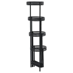 Modern Four-Tier Plant Stand with Lattice Design-Wooden Crest