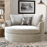 Modern Premium Barrel Shape Sofa Couch-Wooden Crest