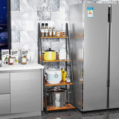 Industrial Ladder Bookshelf with Graduated Shelving-Wooden Crest