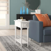 Traditional Narrow End Table with Storage Drawer-Wooden Crest