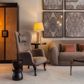 Sigrid Wooden Wing Armchair-Wooden Crest