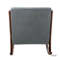 Boynton Rocking Chair – Modern Mid-Century Design with Soft Foam Cushion-Wooden Crest