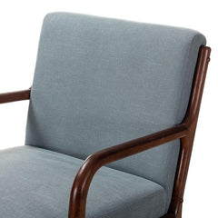 Boynton Rocking Chair – Modern Mid-Century Design with Soft Foam Cushion-Wooden Crest