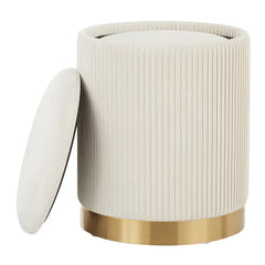 Callum Velvet Round Storage Ottoman (Set of 2)-Wooden Crest