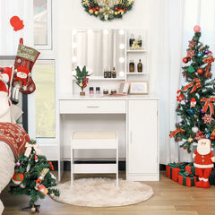 Dasher Vanity Dressing Table with Storage-Wooden Crest