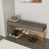 Shoe Rack Bench with Storage-Wooden Crest