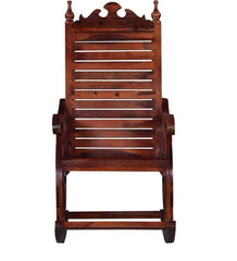 Harold Solid Wood Rocking Chair in Honey Oak Finish-Wooden Crest