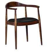 Solid Wood Armchair in Teak Finish-Wooden Crest