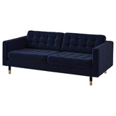 3 Seater Sofa - Dark Blue,Wood