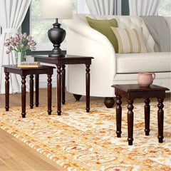 Traditional Turned Leg Nesting Tables Set of 3