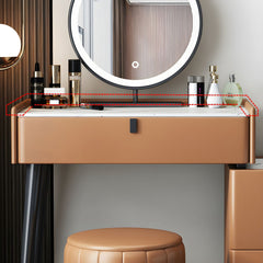 Contemporary Vanity Dressing Table Set Stone with Mirror