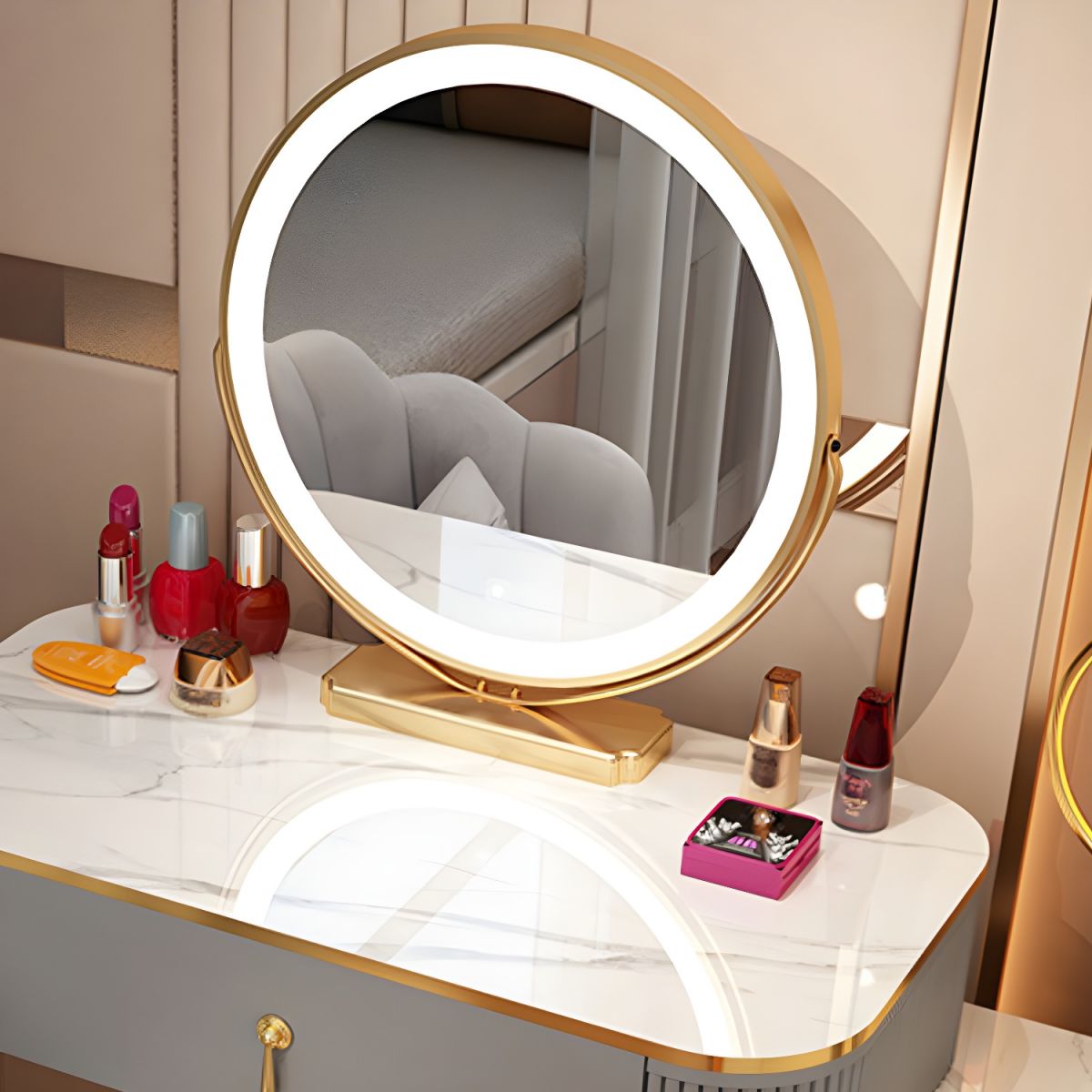 Modern Glam Vanity Dressing Table with Drawer