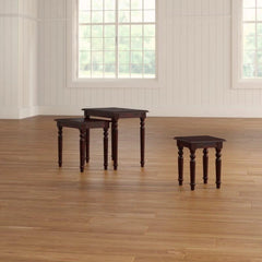 Traditional Turned Leg Nesting Tables Set of 3