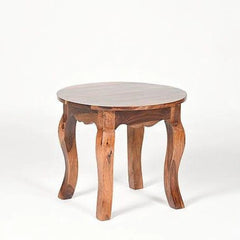 French Provincial Round Side Table with Cabriole Legs