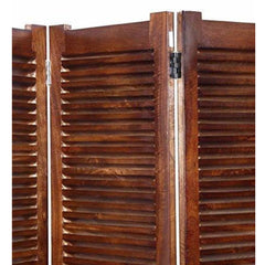 Imperial Three-Panel Room Divider with Louvered Design