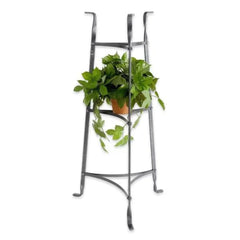 Artisanal Three-Tier Plant Stand with Mixed Metal Finish