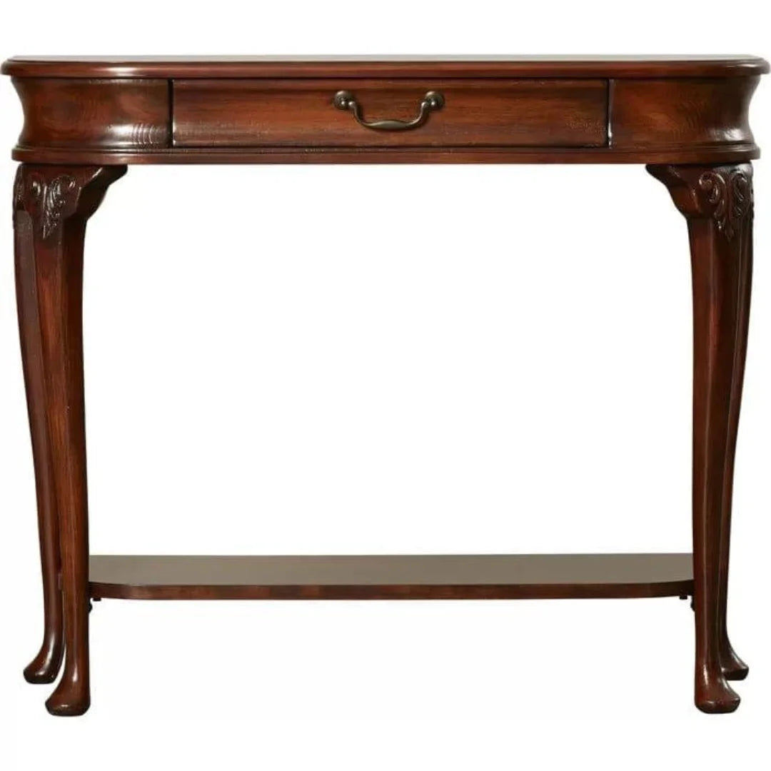 French Provincial Console Table with Cabriole Legs