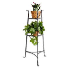 Artisanal Three-Tier Plant Stand with Mixed Metal Finish