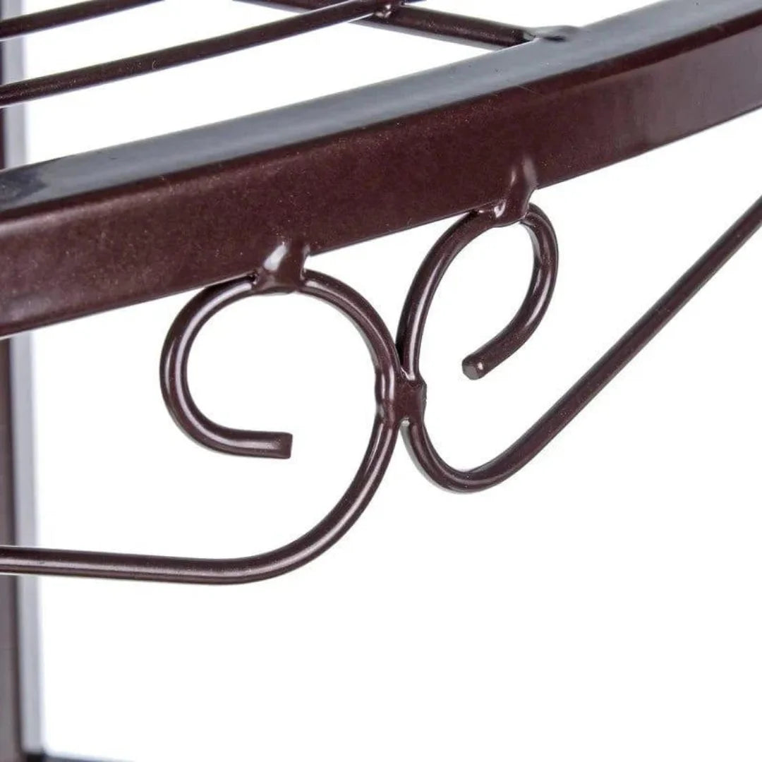 Modern Three-Tier Corner Plant Stand with Mesh Design-Wooden Crest
