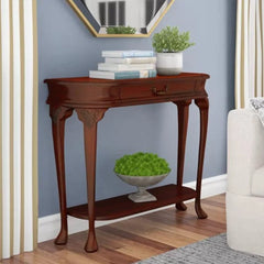 French Provincial Console Table with Cabriole Legs