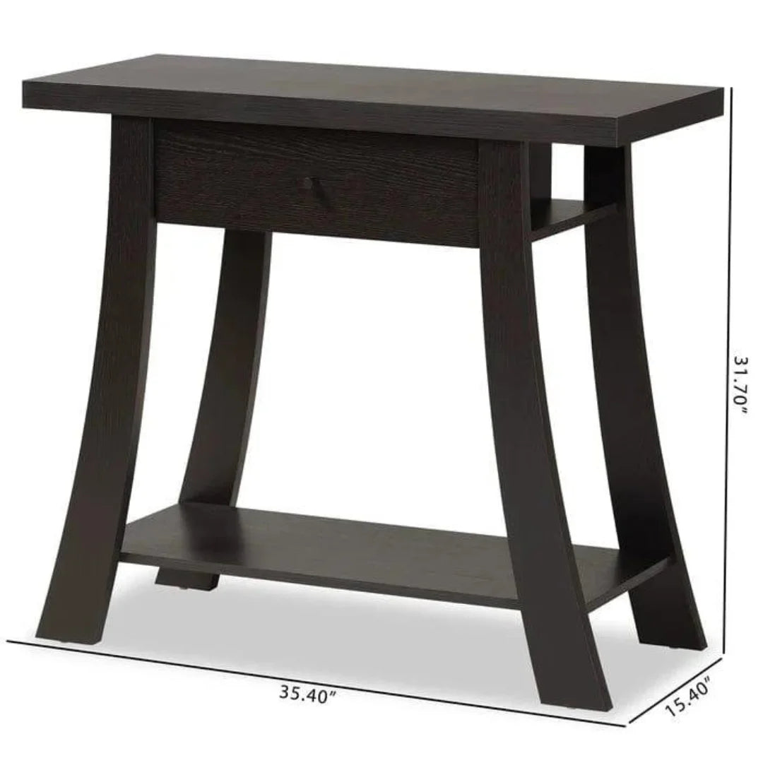 Modern A-Frame Console Table with Storage Drawer