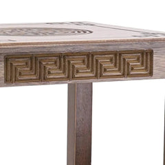 Asian-Inspired Two-Tier Plant Stand with Greek Key Design