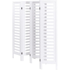 Palatial Six-Panel Room Divider with Lotus Fan Design-Wooden Crest