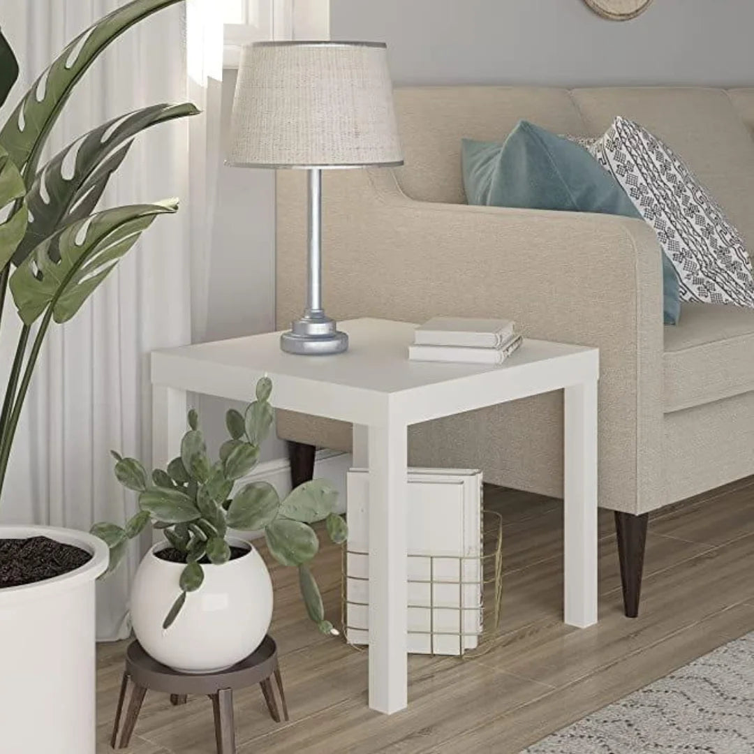 Modern Parsons End Table with Square Design