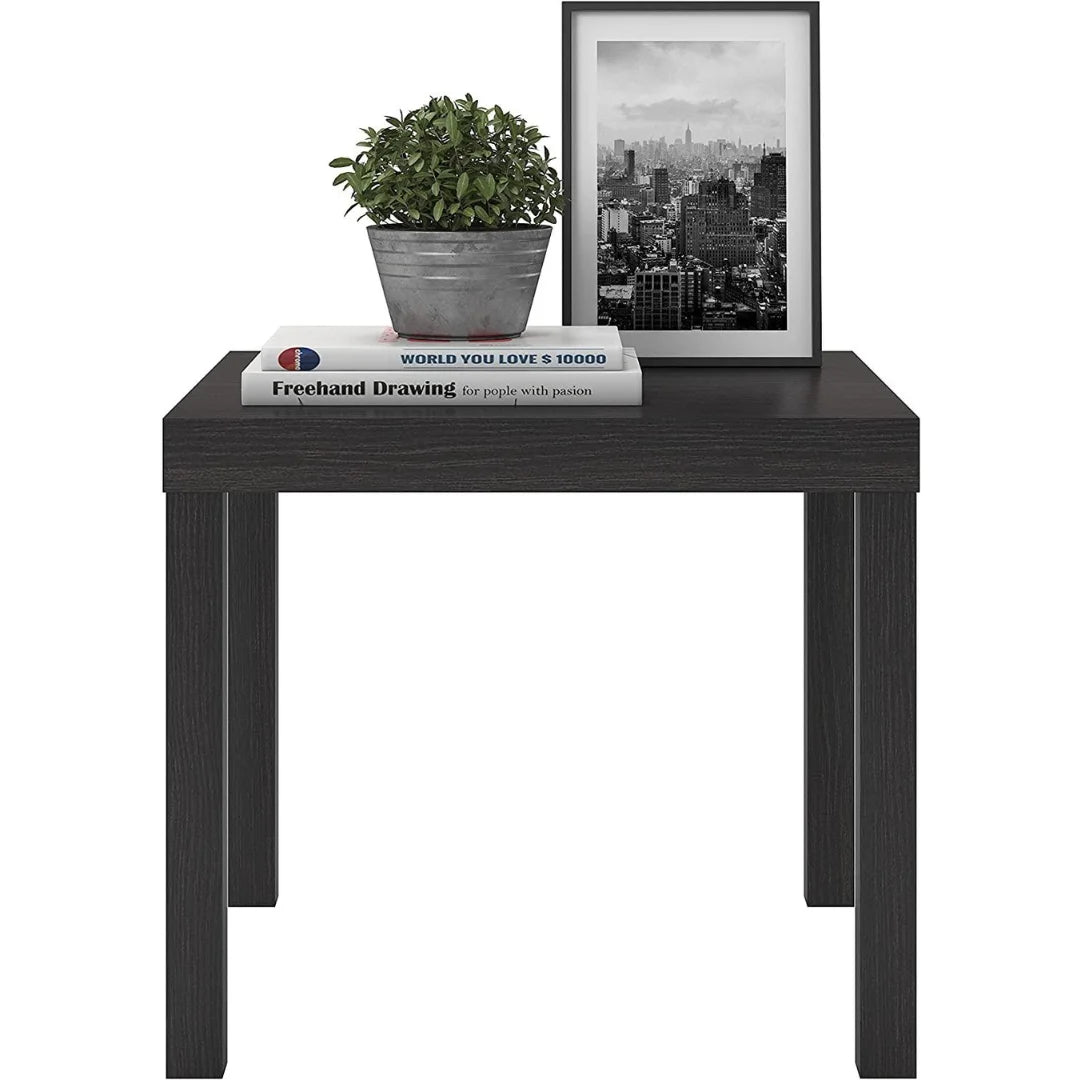 Modern Parsons End Table with Square Design