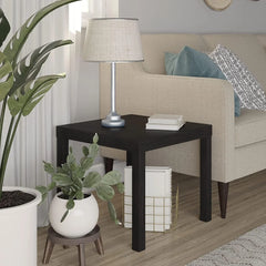 Modern Parsons End Table with Square Design