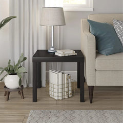 Modern Parsons End Table with Square Design