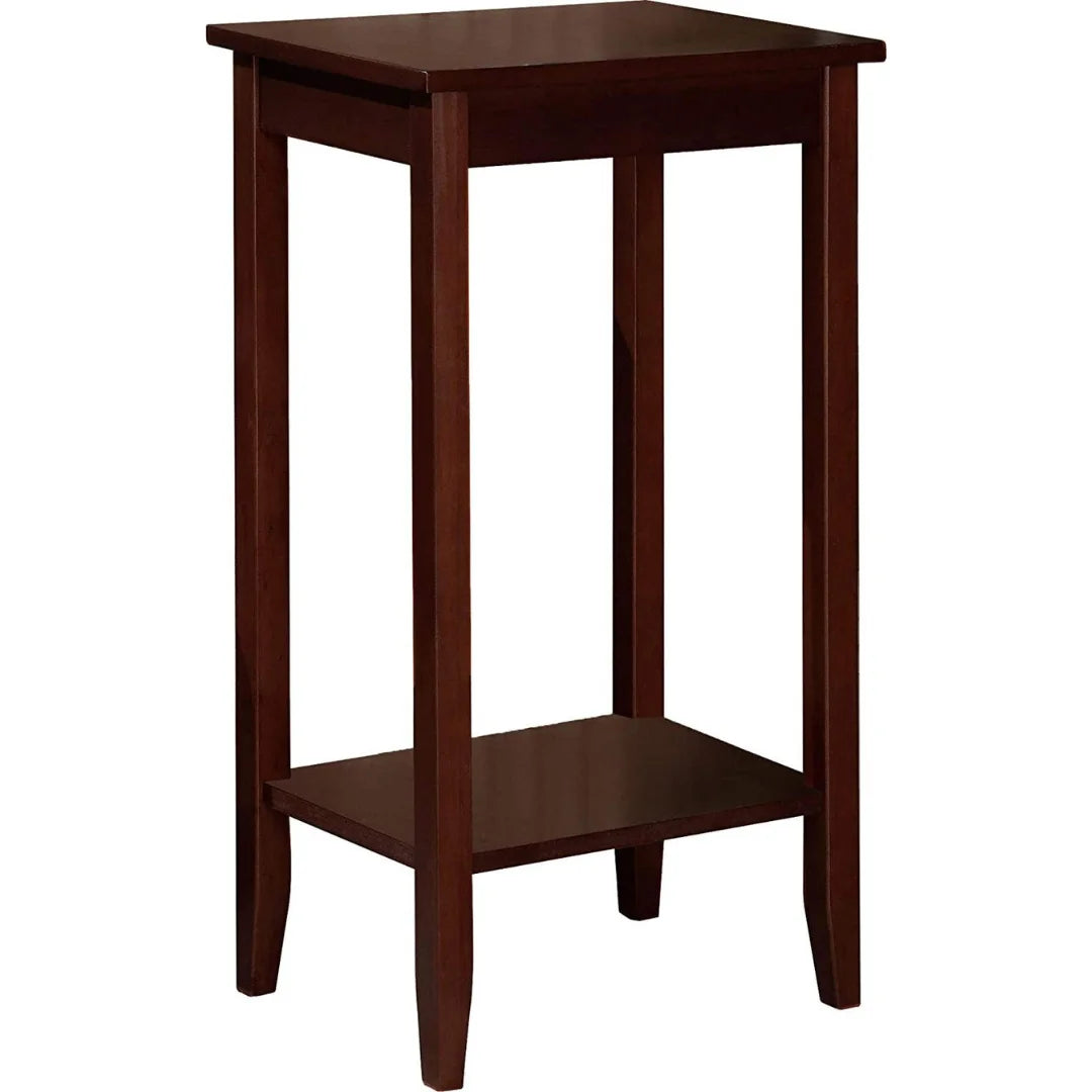 Traditional Tall End Table with Open Shelf