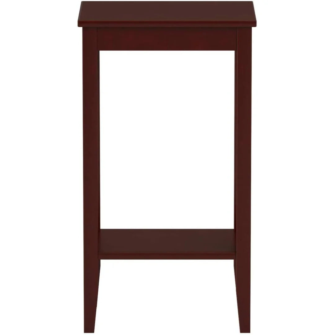 Traditional Tall End Table with Open Shelf