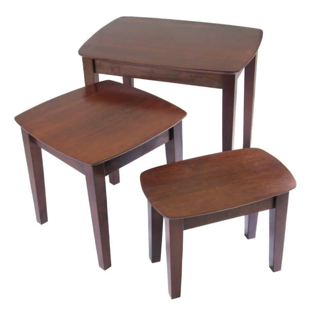 Traditional Nesting Tables Set with Tapered Legs