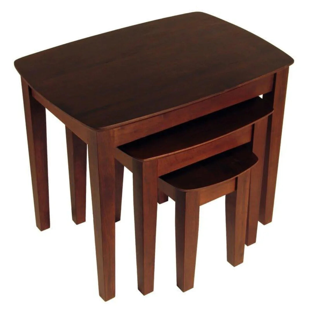 Traditional Nesting Tables Set with Tapered Legs