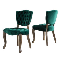 Richard Tufted Velvet Parsons Chairs (Set of 2)