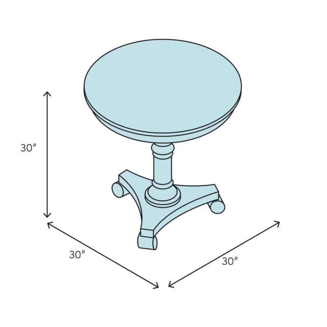 Traditional Pedestal End Table with Turned Column