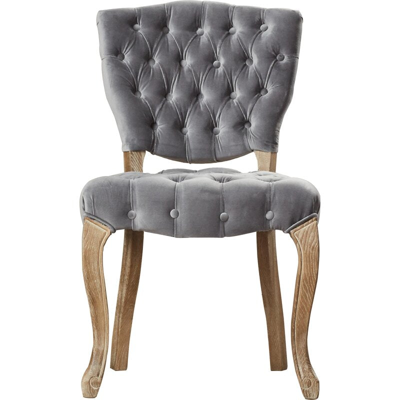 Richard Tufted Velvet Parsons Chairs (Set of 2)