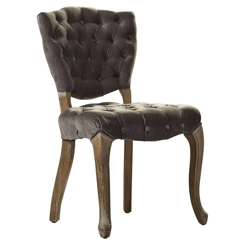 Richard Tufted Velvet Parsons Chairs (Set of 2)