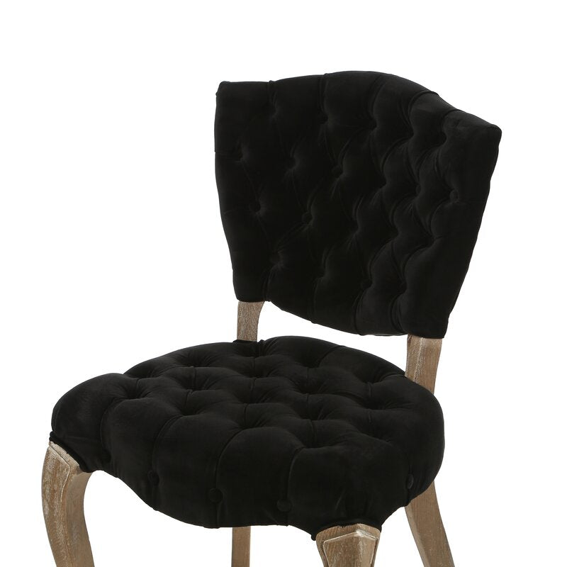 Richard Tufted Velvet Parsons Chairs (Set of 2)