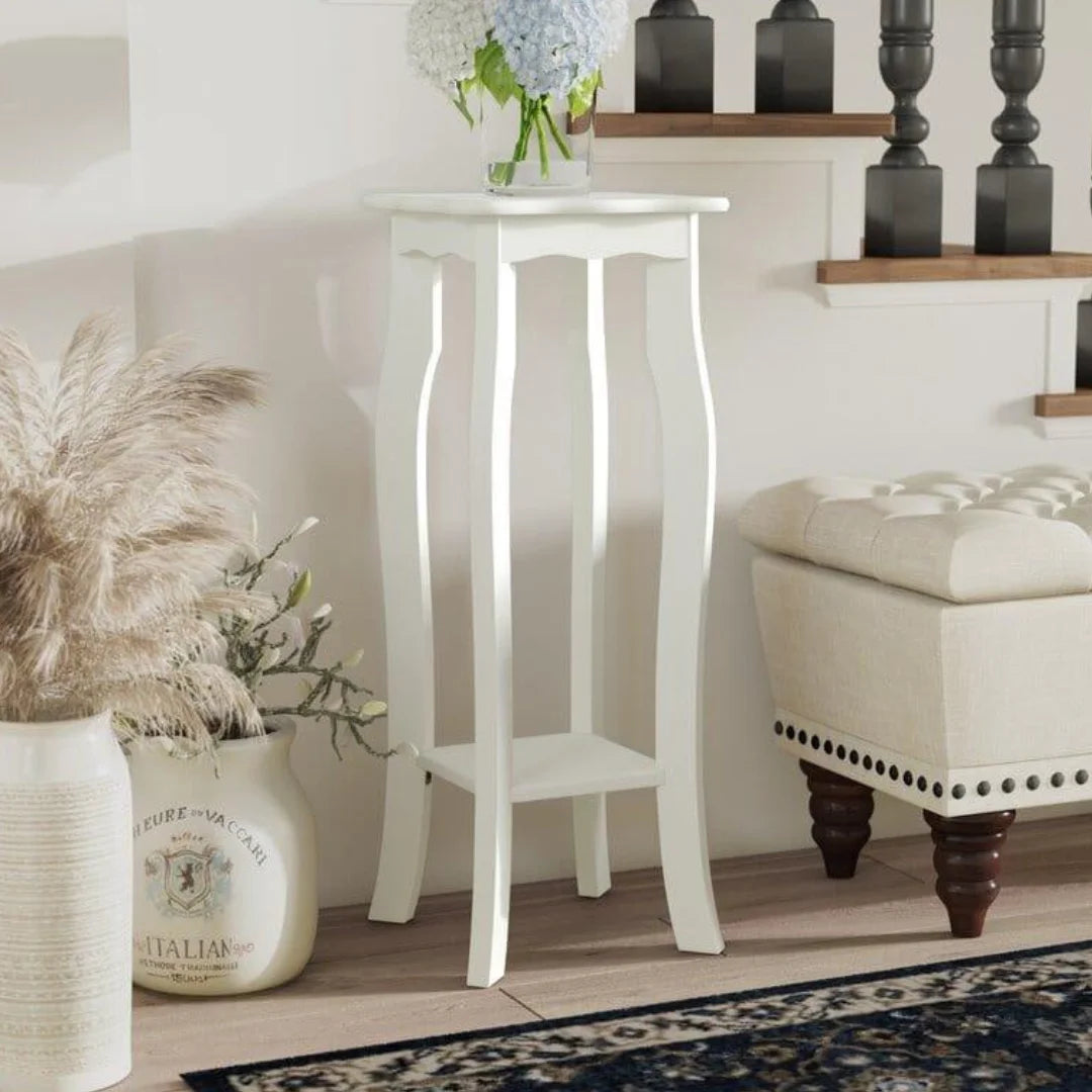 French Provincial Two-Tier Plant Stand with Cabriole Legs