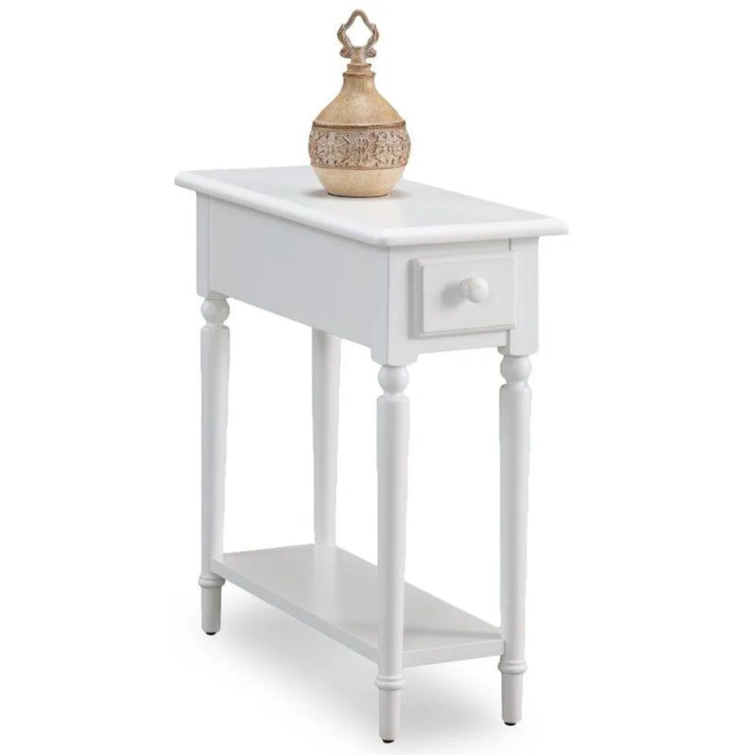 Traditional Narrow End Table with Storage Drawer