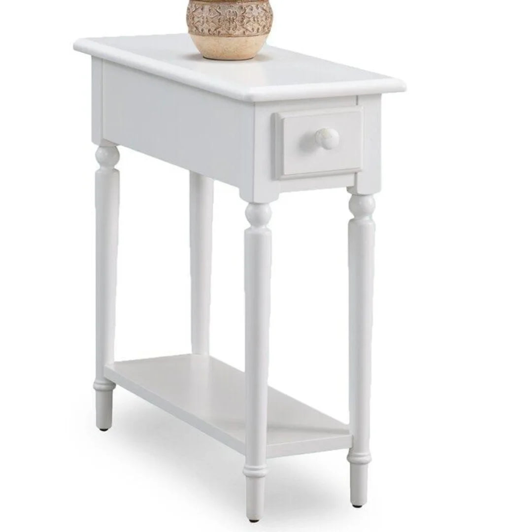 Traditional Narrow End Table with Storage Drawer