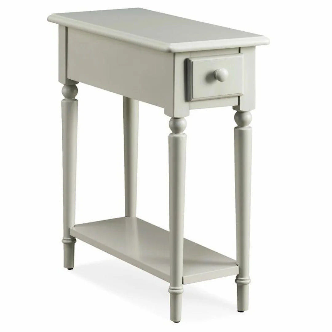 Traditional Narrow End Table with Storage Drawer