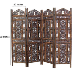 Islamic Four-Panel Room Divider with Gothic Arch Design