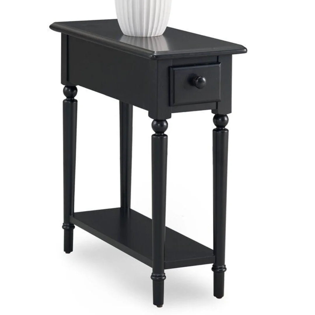 Traditional Narrow End Table with Storage Drawer