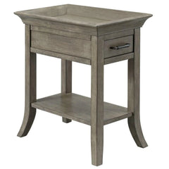 Traditional Tray Top End Table with Storage-Wooden Crest