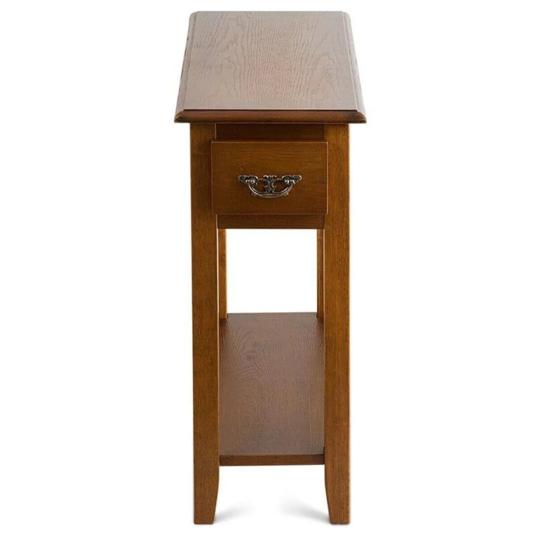 Modern Narrow End Table with Storage Drawer